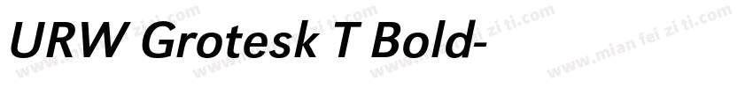 URW Grotesk T Bold字体转换